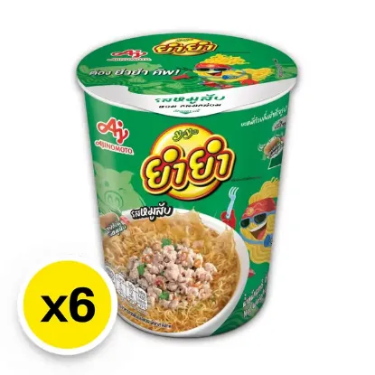 รูปภาพของ ยำยำ คัพ บะหมี่กึ่งสําเร็จรูป รสหมูสับ 60 ก. x 6