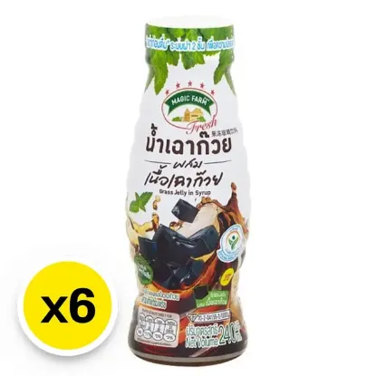 รูปภาพของ เมจิก ฟาร์ม น้ำเฉาก๊วยผสมเนื้อเฉาก๊วย 240 มล. x 6