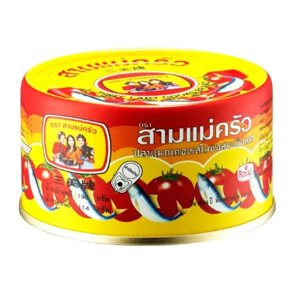รูปภาพของ สามแม่ครัว ปลาซาร์ดีนในซอสมะเขือเทศ 190 ก. x 6