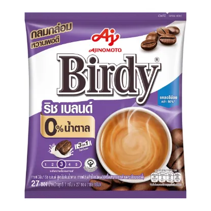 รูปภาพของ เบอร์ดี้ กาแฟ 3 อิน 1 สูตรไม่น้ำตาล 7 ก. 27 ซอง