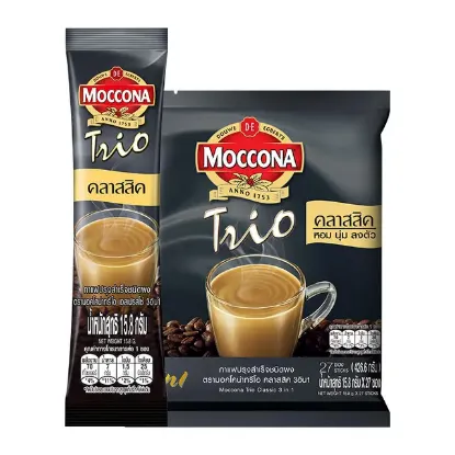 รูปภาพของ มอคโคน่า กาแฟปรุงสำเร็จชนิดผง 3อิน1 ทรีโอคลาสสิค 15.8 ก. 27 ซอง