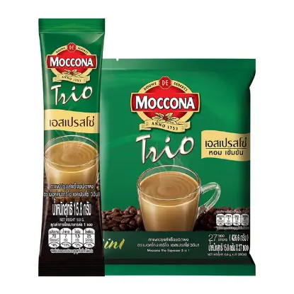 รูปภาพของ มอคโคน่า ทรีโอ กาแฟปรุงสำเร็จชนิดผง 3อิน1 เอสเปรสโซ่ 15.8 ก. 27 ซอง