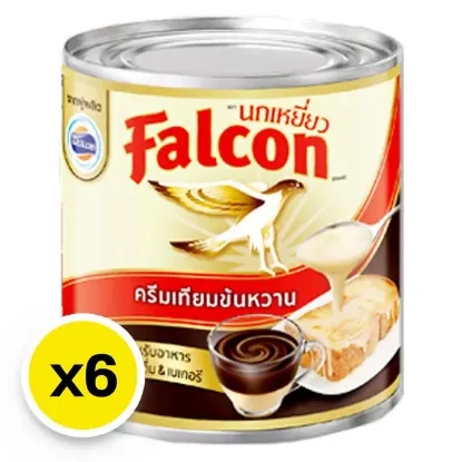 รูปภาพของ นกเหยี่ยว ครีมเทียมข้นหวาน 370 ก. x 6