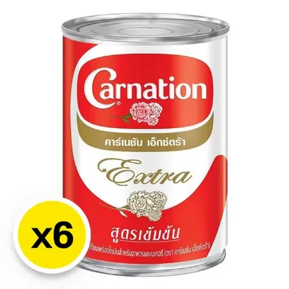รูปภาพของ คาร์เนชัน ครีมเทียมพร่องไขมันเอ็กซ์ตร้า 385 ก. x 6