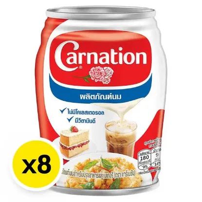 รูปภาพของ คาร์เนชัน นมข้นจืด 140 มล. x 8