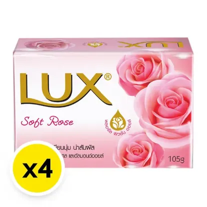 รูปภาพของ ลักส์ สบู่ก้อน กลิ่นซอฟท์ โรส 105 ก. x 4