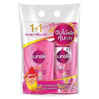 รูปภาพของ ซันซิล แชมพู+นวด สีชมพู 475+450 มล. x 1+1