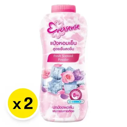 รูปภาพของ เอเวอร์เซ้นส์ แป้งเย็น สูตรเย็นสดชื่น สีชมพู 280 ก. x 2