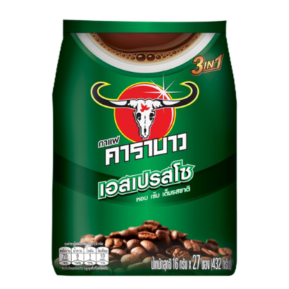 รูปภาพของ คาราบาว กาแฟ เอสเปรสโซ 3อิน1 16ก. X 27