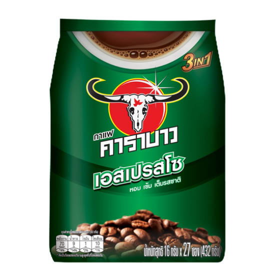 รูปภาพของ คาราบาว กาแฟ เอสเปรสโซ 3อิน1 16ก. X 27