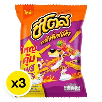 รูปภาพของ ชีโตส ข้าวโพดอบกรอบ รสสไปซี่บาร์บีคิว 75 ก. x 3