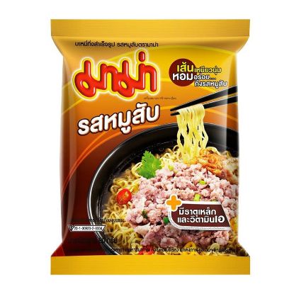 รูปภาพของ มาม่า บะหมี่กึ่งสําเร็จรูป รสหมูสับ 60 ก. x 30