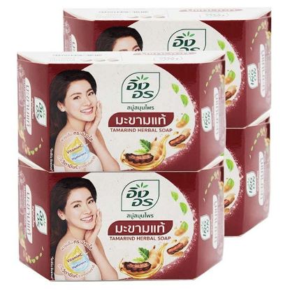 รูปภาพของ อิงอร สบู่มะขามแท้ 85 กรัม แพ็ค 4