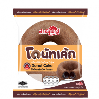 รูปภาพของ ฟาร์มเฮ้าส์โดนัทเค้กไส้คัสตาร์ดช็อกโกแลต 60 กรัม X 3