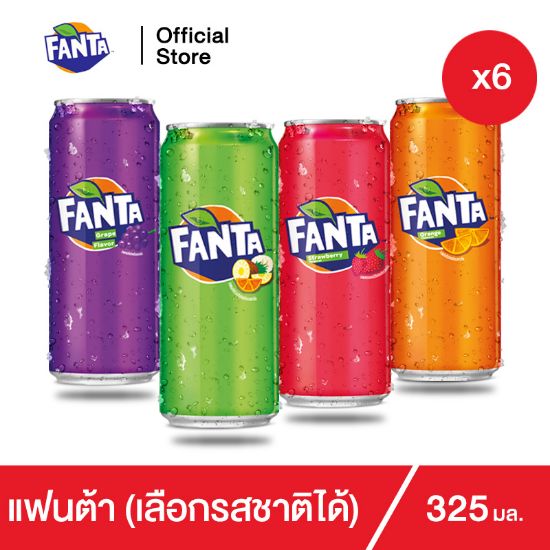 รูปภาพของ FANTA CAN 325 ML.X 6