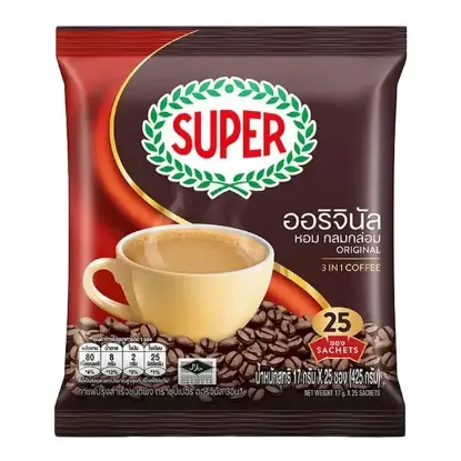 รูปภาพของ ซุปเปอร์ กาแฟปรุงสำเร็จชนิดผง 3อิน1 ออริจินัล 425 ก. (17 ก. 25 ซอง)